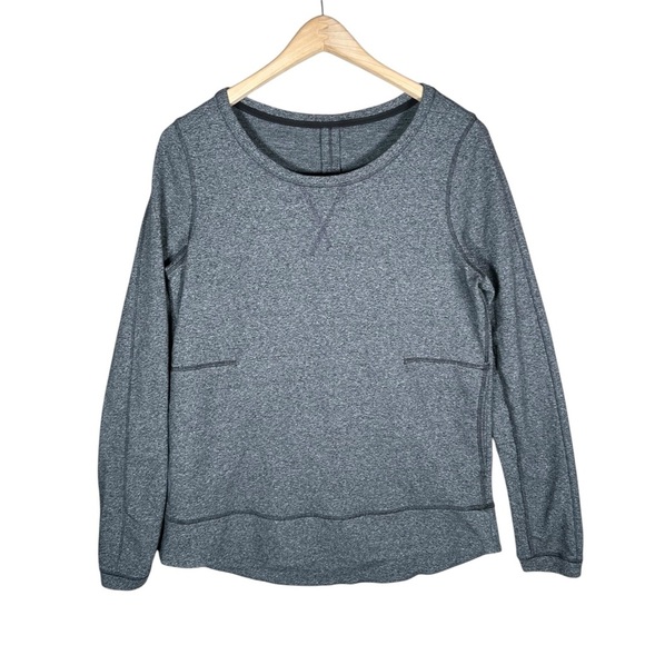 LULULEMON Exhalation Pullover II in Heathered Speckled Black - Picture 14 of 14
